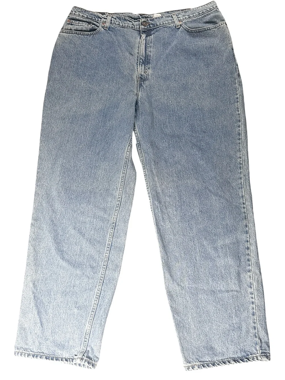 Vintage Levi’s 555 Guy’s Fit Straight Leg Light Wash Jeans 22W 1998
